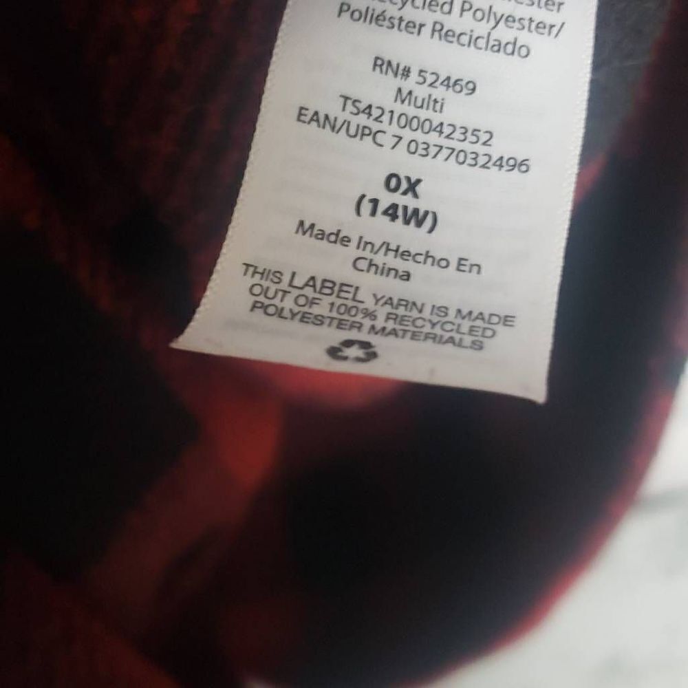 Terra‎ & Sky Red and Black Plaid Button Up Jacket - Picture 7 of 16